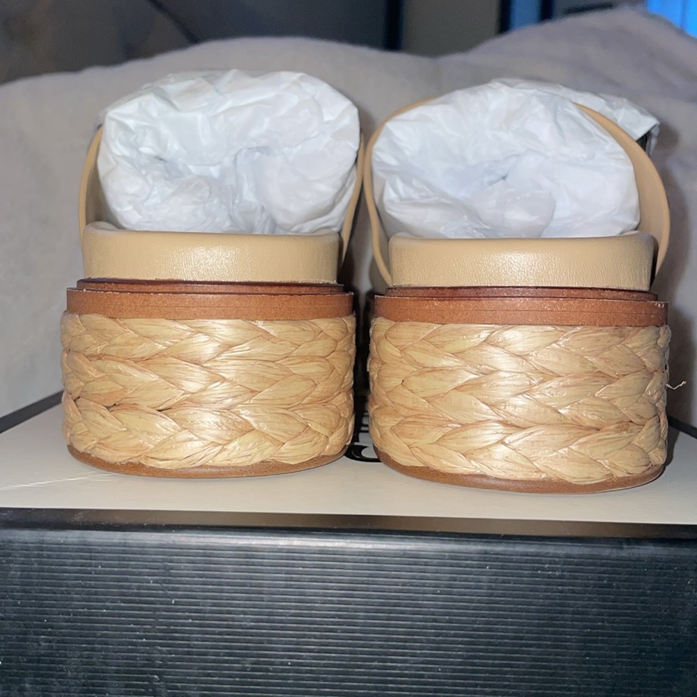 NWT J/SLIDES BONNIE Sand Leather Sandal - Picture 9 of 15